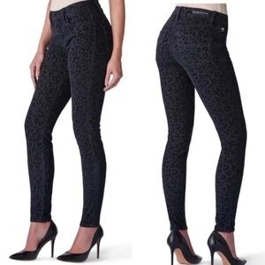 🆕 Rock & Republic Kashmiere Black Leopard Flocked Mid-Rise Legging-IRREGULAR